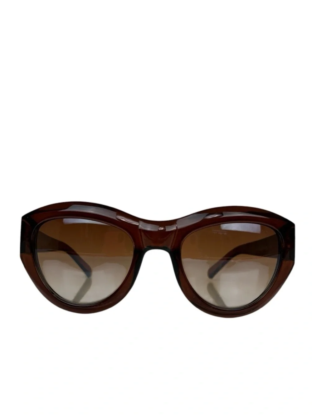 TORY BURCH Logo Brown Gradient Oversized Sunglasses